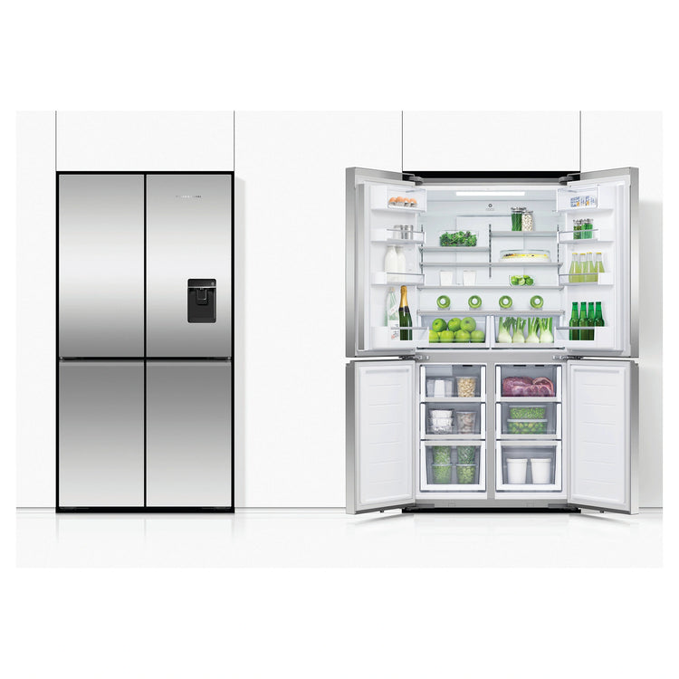 Fisher & Paykel 538L Stainless Steel Quad Door Refrigerator RF605QNUVX1, Comparison View