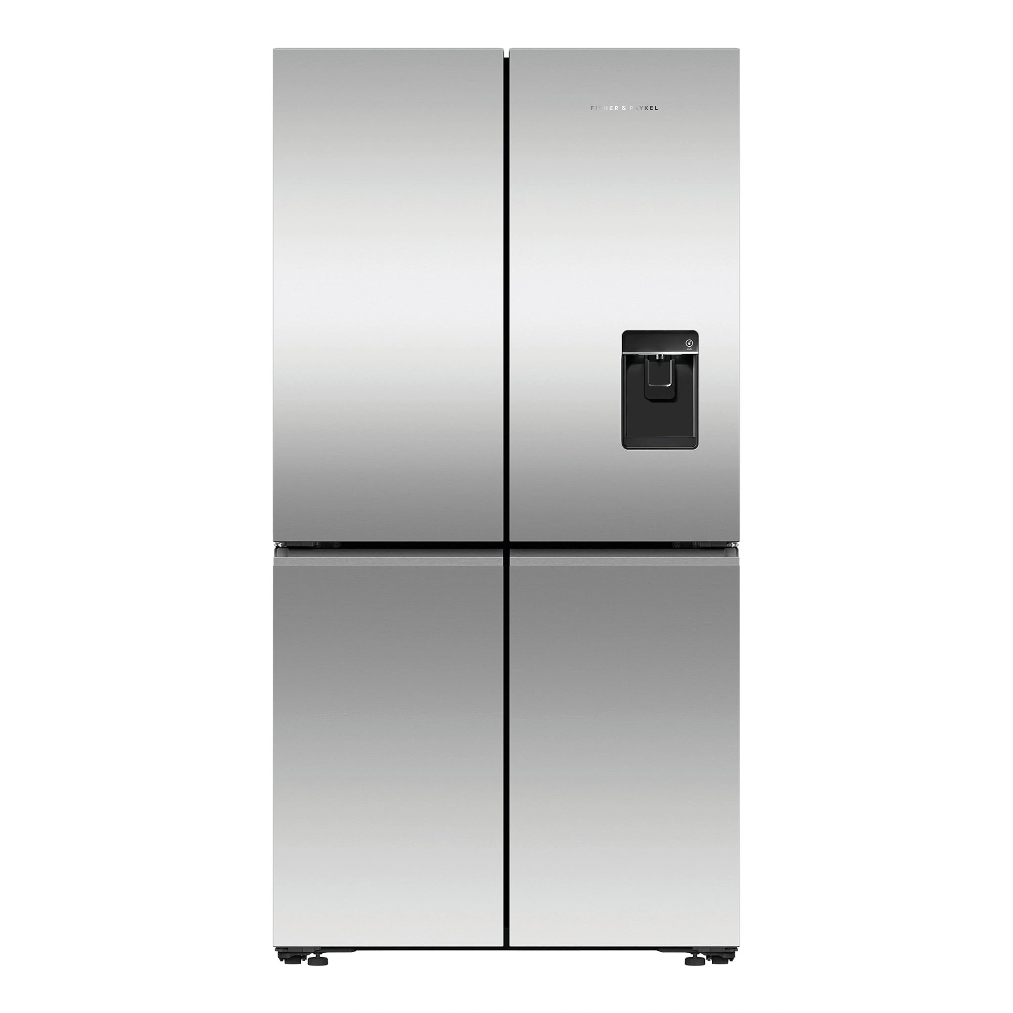 Fisher & Paykel 538L Stainless Steel Quad Door Refrigerator RF605QNUVX1, Front View