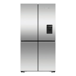 Fisher & Paykel 538L Stainless Steel Quad Door Refrigerator RF605QNUVX1, Front View