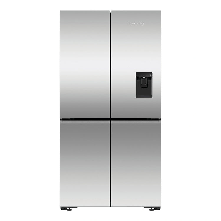 Fisher & Paykel 538L Stainless Steel Quad Door Refrigerator RF605QNUVX1, Front View