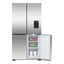 Fisher & Paykel 538L Stainless Steel Quad Door Refrigerator RF605QNUVX1, Front View With Lower Right Side Door Open View