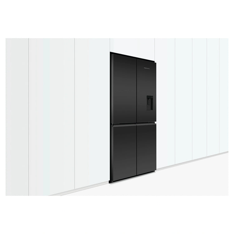 Fisher & Paykel RF605QZUVB1 538L Quad Door Fridge Black Steel