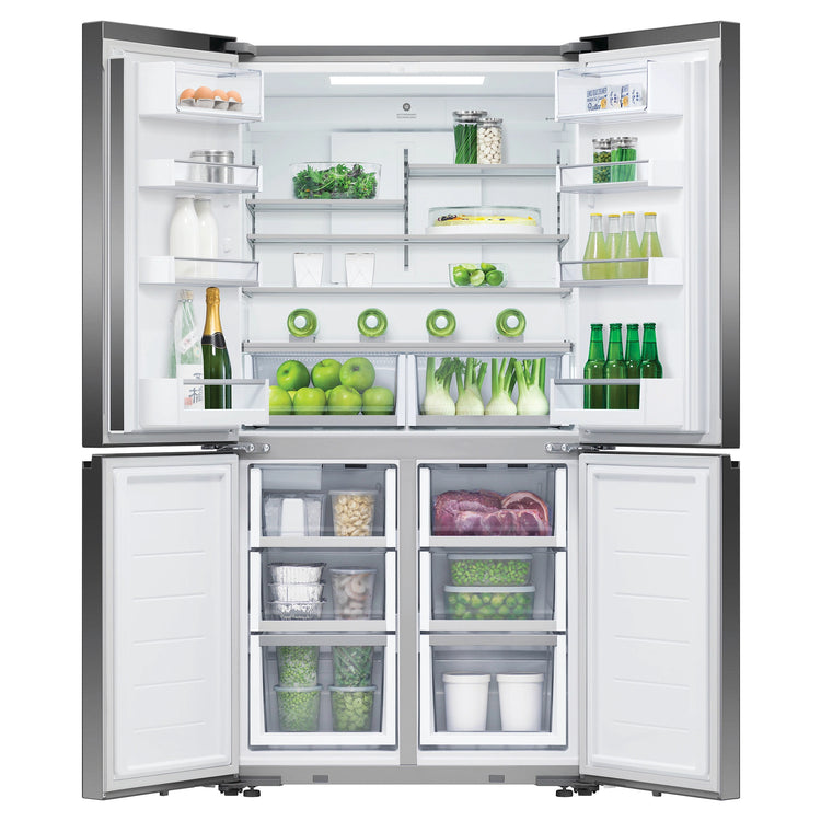 Fisher & Paykel RF605QZUVB1 538L Quad Door Fridge Black Steel