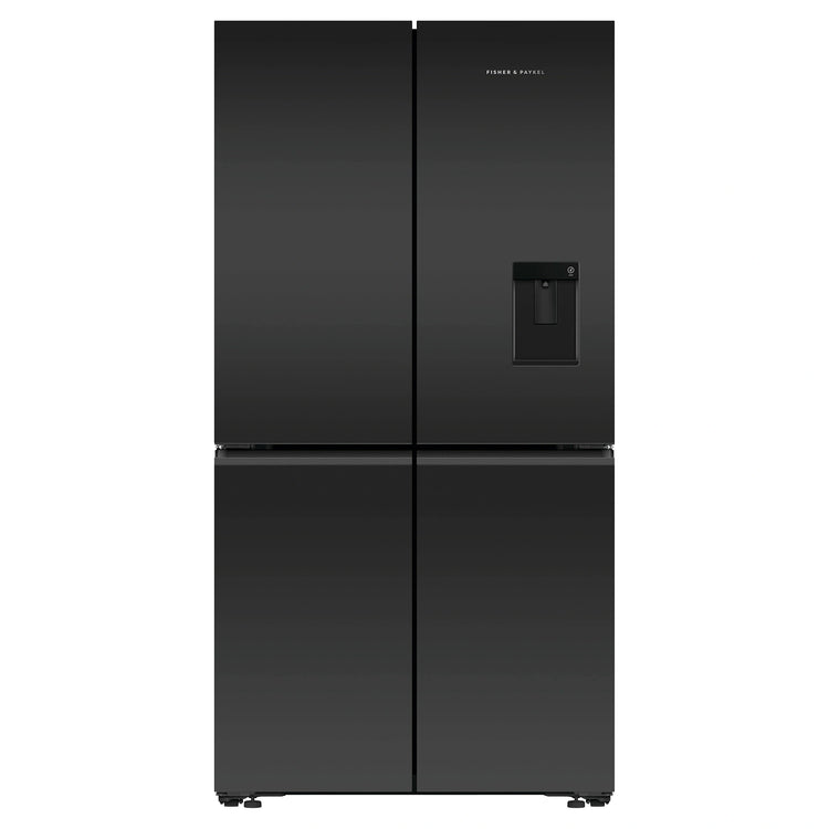Fisher & Paykel RF605QZUVB1 538L Quad Door Fridge Black Steel