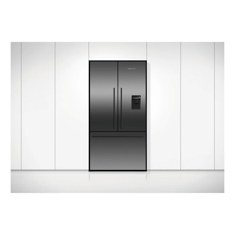 Fisher & Paykel 614L Stainless Steel Black Series 7 French Door Refrigerator RF610ADUB5, Front View
