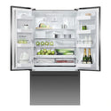 Fisher & Paykel 614L Stainless Steel Black Series 7 French Door Refrigerator RF610ADUB5, Front View with Door Open