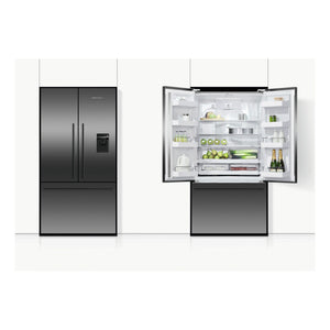 Fisher & Paykel 614L Stainless Steel Black Series 7 French Door Refrigerator RF610ADUB5, Front View with Door Open and Close