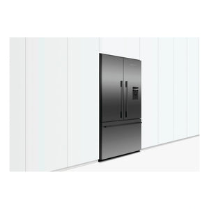 Fisher & Paykel 614L Stainless Steel Black Series 7 French Door Refrigerator RF610ADUB5, Front View Left Side