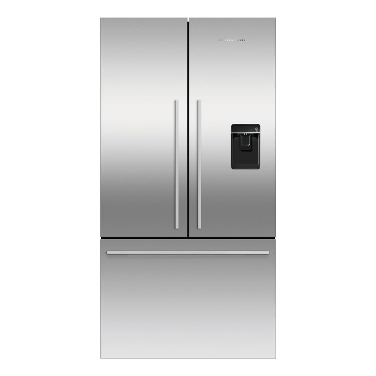 Fisher & Paykel 614L Stainless Steel Series 7 Active Smart French Door Refrigerator RF610ADUX5, Front View