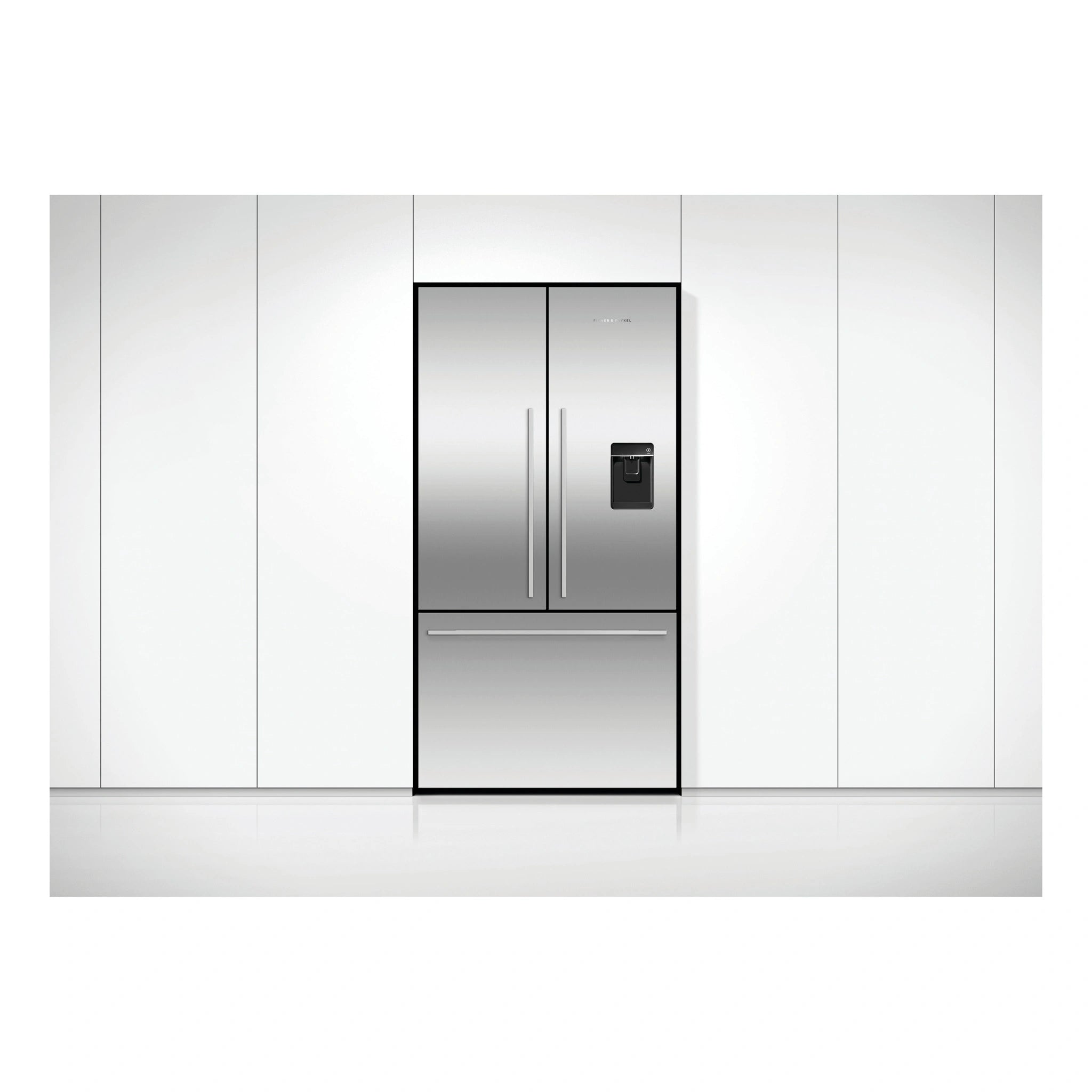 Fisher & Paykel 614L Stainless Steel Series 7 Active Smart French Door Refrigerator RF610ADUX5, Front View