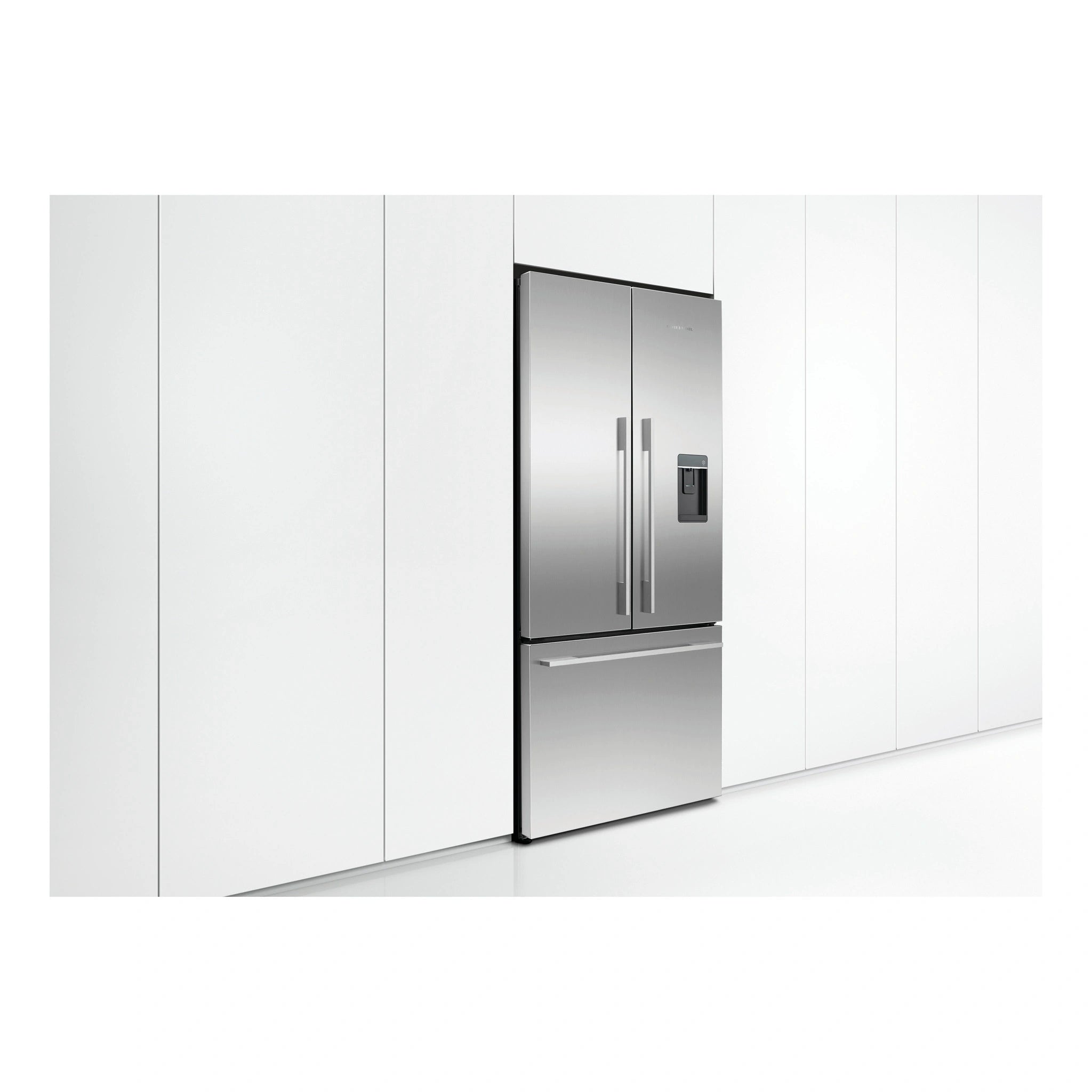 Fisher & Paykel 614L Stainless Steel Series 7 Active Smart French Door Refrigerator RF610ADUX5, Front View Left Side