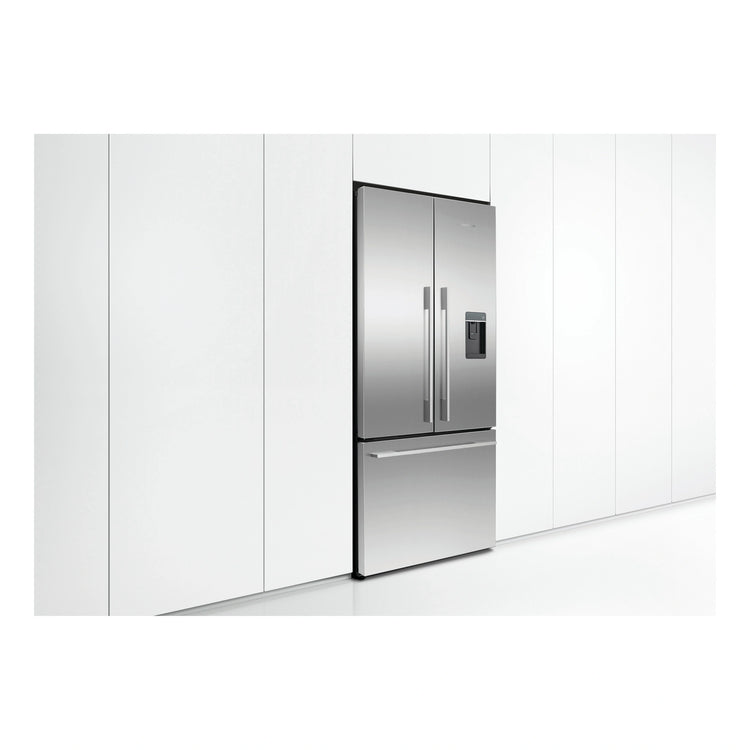 Fisher & Paykel 614L Stainless Steel Series 7 Active Smart French Door Refrigerator RF610ADUX5, Front View Left Side