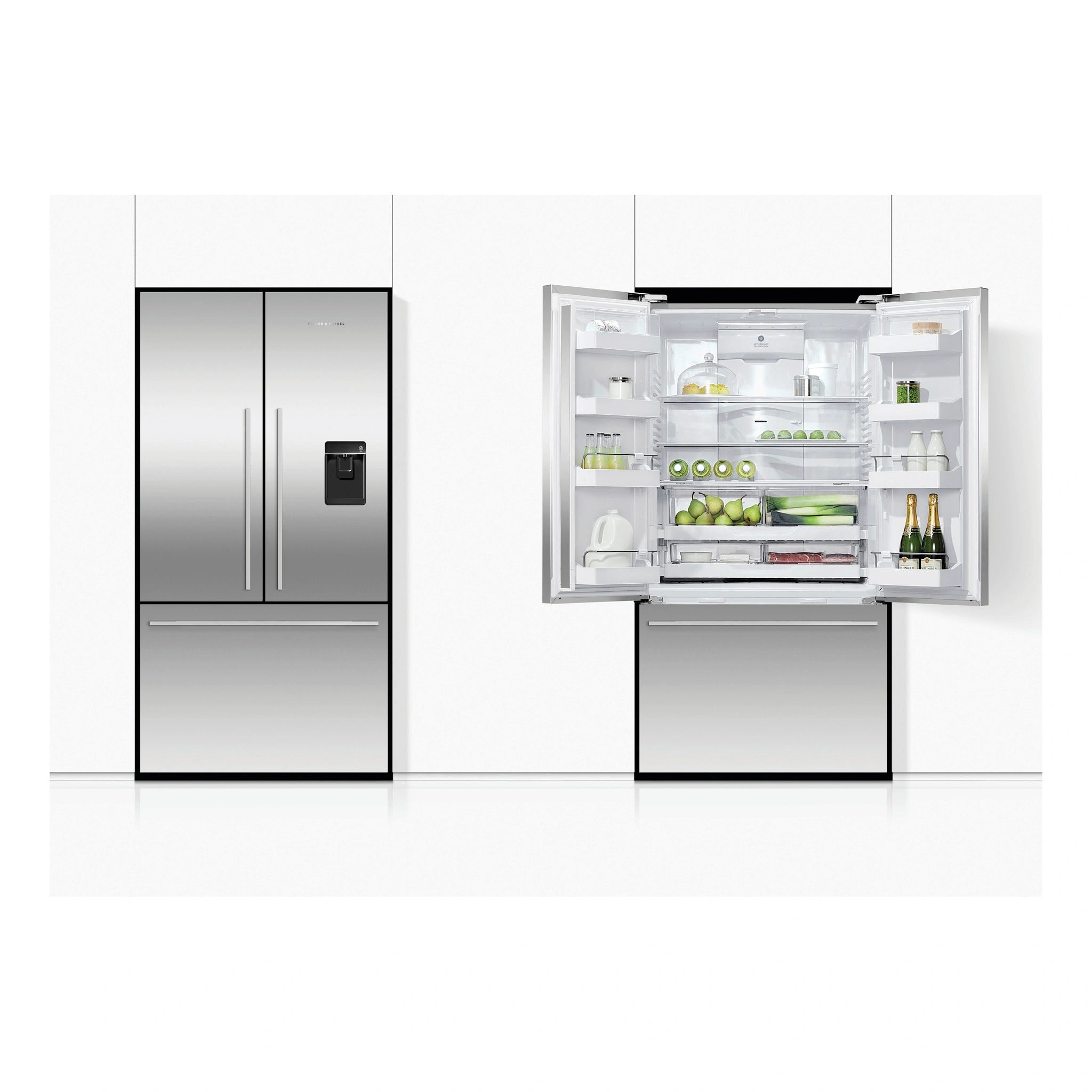 Fisher & Paykel RF610ADUX5 614L Stainless Steel Series 7 Active Smart French Door Refrigerator