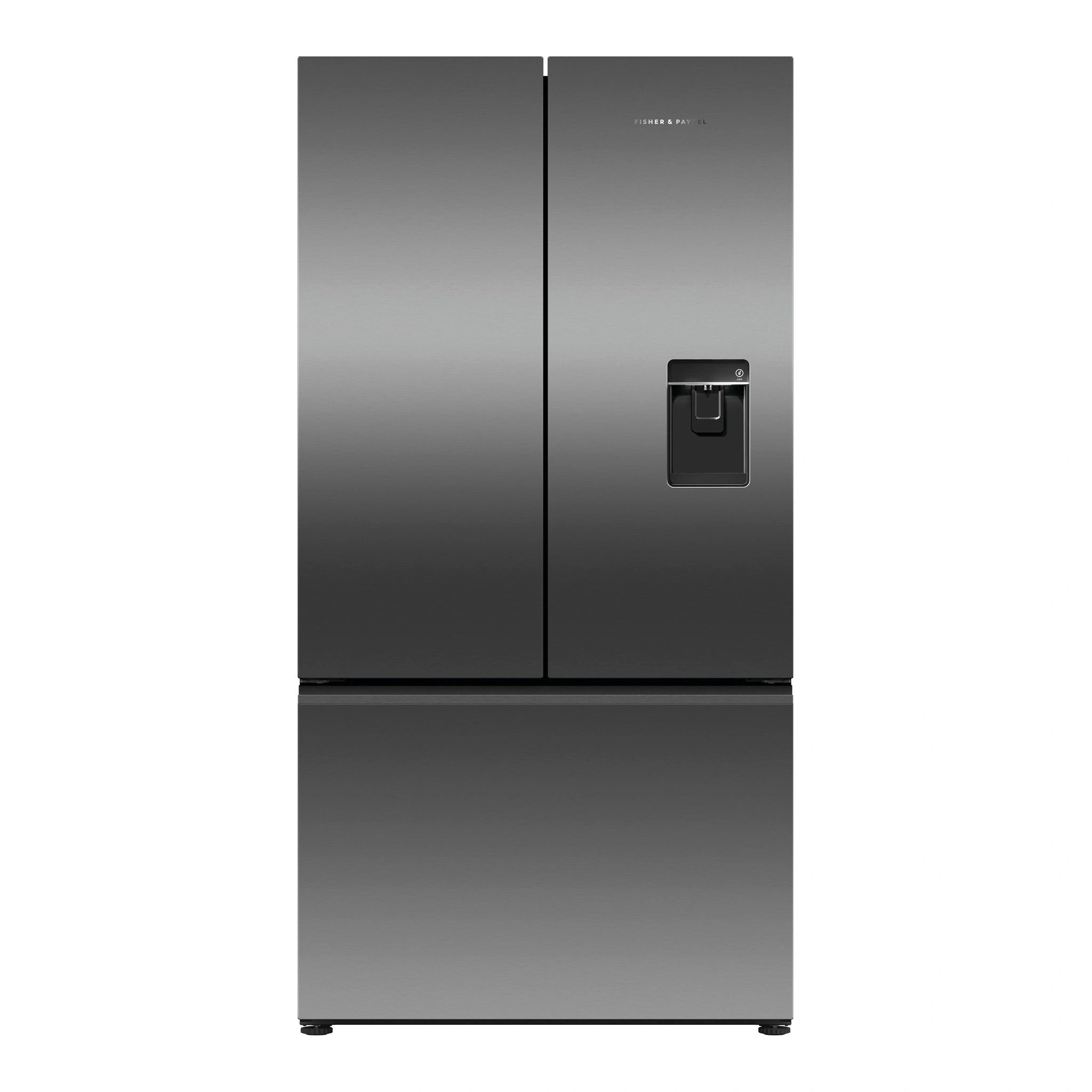 Fisher & Paykel 569L Stainless Steel Black Series 7 French Door Fridge RF610ANUB5, Front View