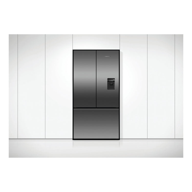 Fisher & Paykel 569L Stainless Steel Black Series 7 French Door Fridge RF610ANUB5, Front View
