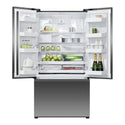 Fisher & Paykel 569L Stainless Steel Black Series 7 French Door Fridge RF610ANUB5, Front View with Door Open