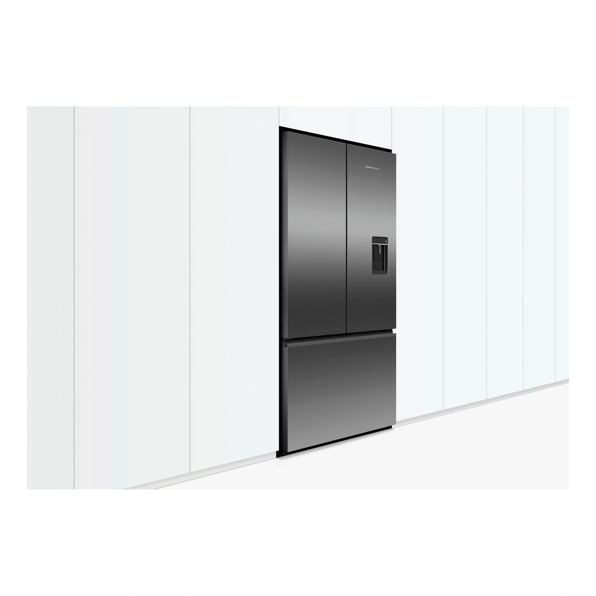 Fisher & Paykel 569L Stainless Steel Black Series 7 French Door Fridge RF610ANUB5, Front View Left Side
