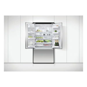 Fisher & Paykel 569L Stainless Steel Series 7 French Door Fridge RF610ANUX5, Front View with Door Open