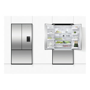 Fisher & Paykel 569L Stainless Steel Series 7 French Door Fridge RF610ANUX5, Front View with Door Open and Close