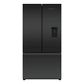 Fisher & Paykel 569L Black Glass Series 7 French Door Fridge RF610AZUB5, Front View