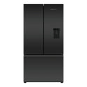 Fisher & Paykel 569L Black Glass Series 7 French Door Fridge RF610AZUB5, Front View