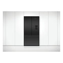 Fisher & Paykel 569L Black Glass Series 7 French Door Fridge RF610AZUB5, Front View