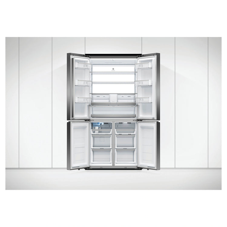 Fisher & Paykel RF730QZUVB1 690L Quad Door Fridge Black Steel