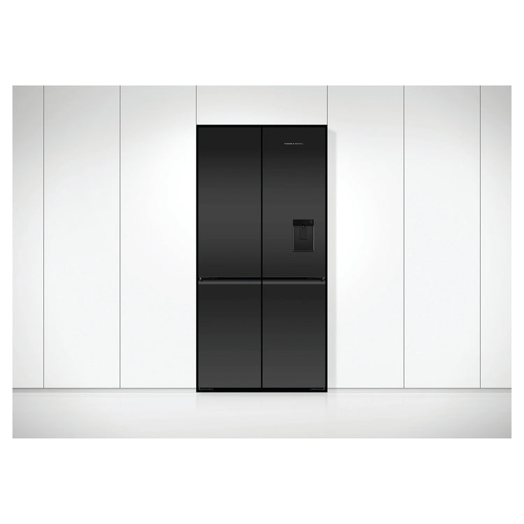 Fisher & Paykel RF730QZUVB1 690L Quad Door Fridge Black Steel