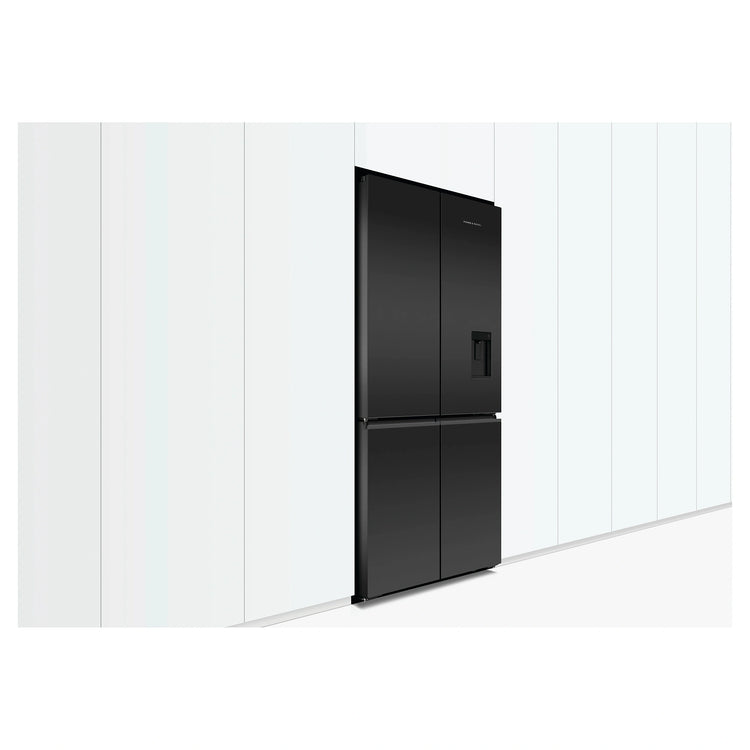 Fisher & Paykel RF730QZUVB1 690L Quad Door Fridge Black Steel