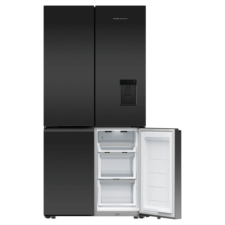 Fisher & Paykel RF730QZUVB1 690L Quad Door Fridge Black Steel