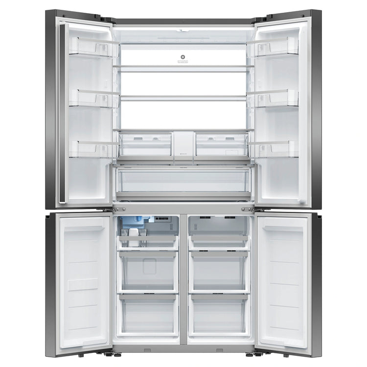 Fisher & Paykel RF730QZUVB1 690L Quad Door Fridge Black Steel