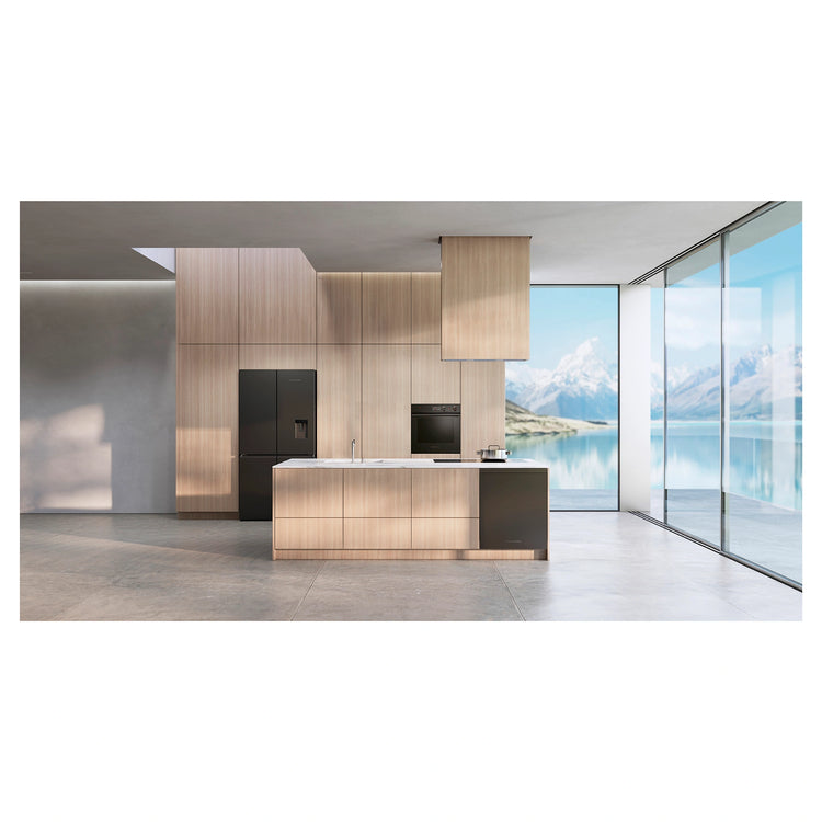 Fisher & Paykel RF730QZUVB1 690L Quad Door Fridge Black Steel