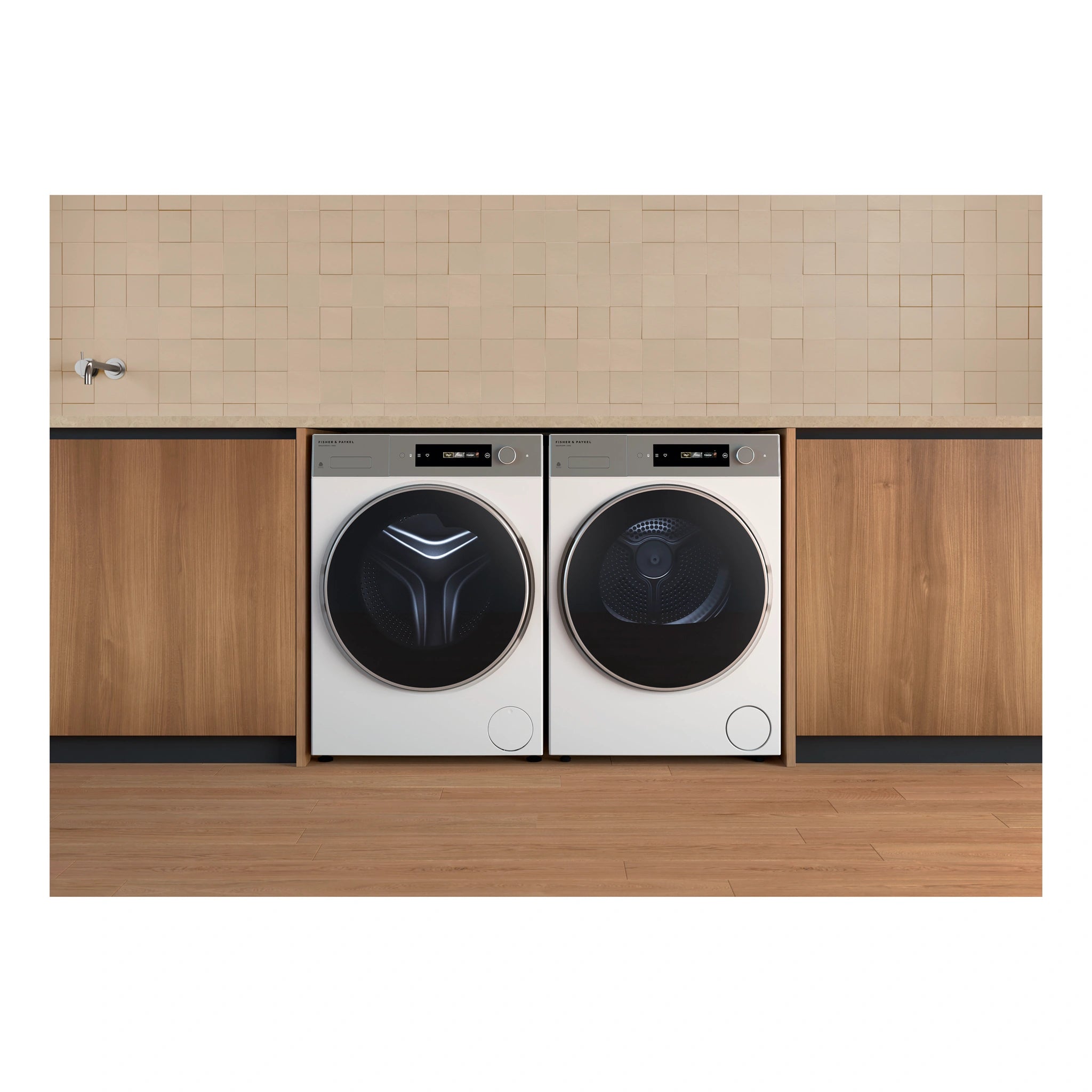 Fisher & Paykel 10kg Series 7 White Front Load Washing Machine WH1060D5, Lifestyle View