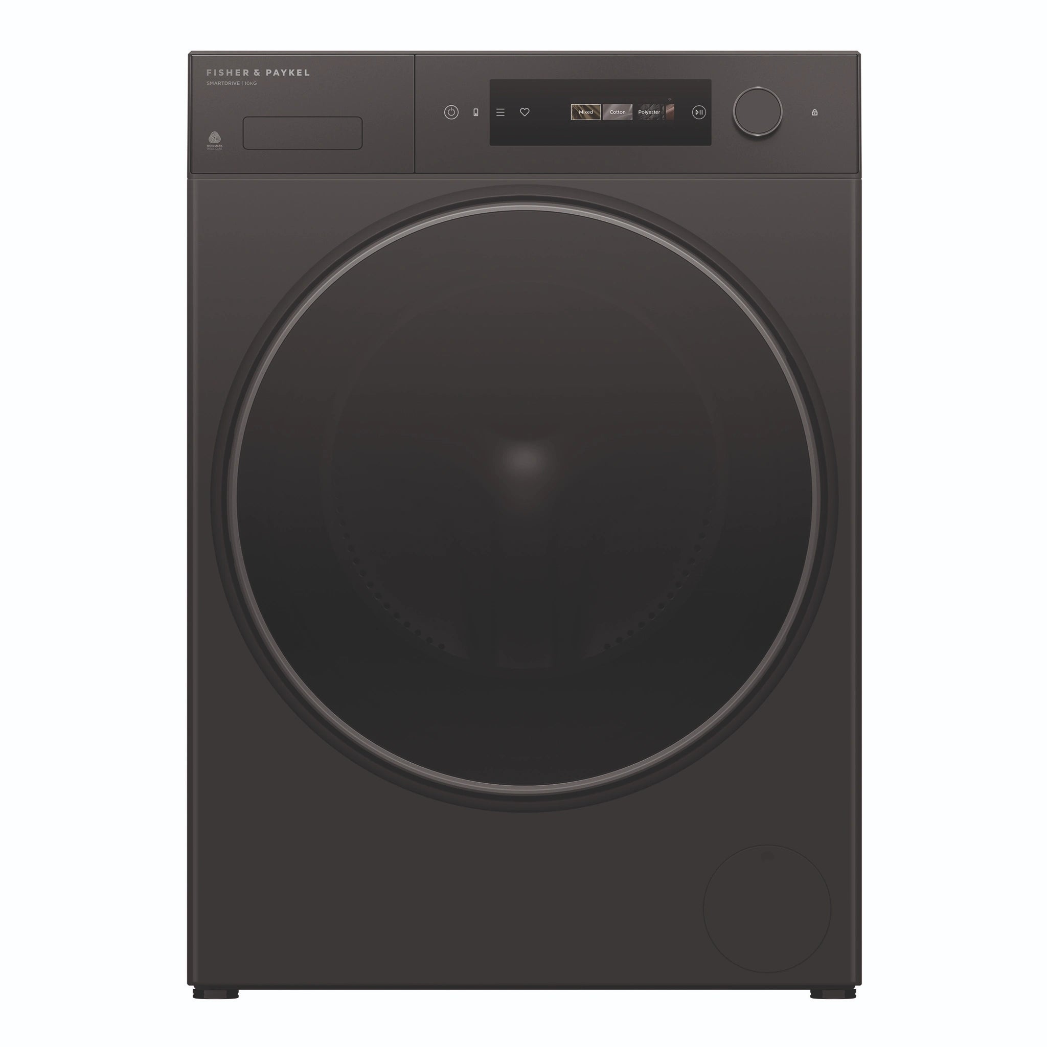 Fisher & Paykel 10kg Series 7 Graphite Front Loader Washer WH1060DG5, Front View