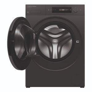 Fisher & Paykel 10kg Series 7 Graphite Front Loader Washer WH1060DG5, Front View with Door Open
