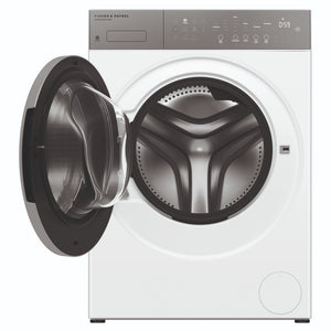 Fisher & Paykel 10kg Series 5 White Front Loader Washer WH1060P5, Front View with Door Open