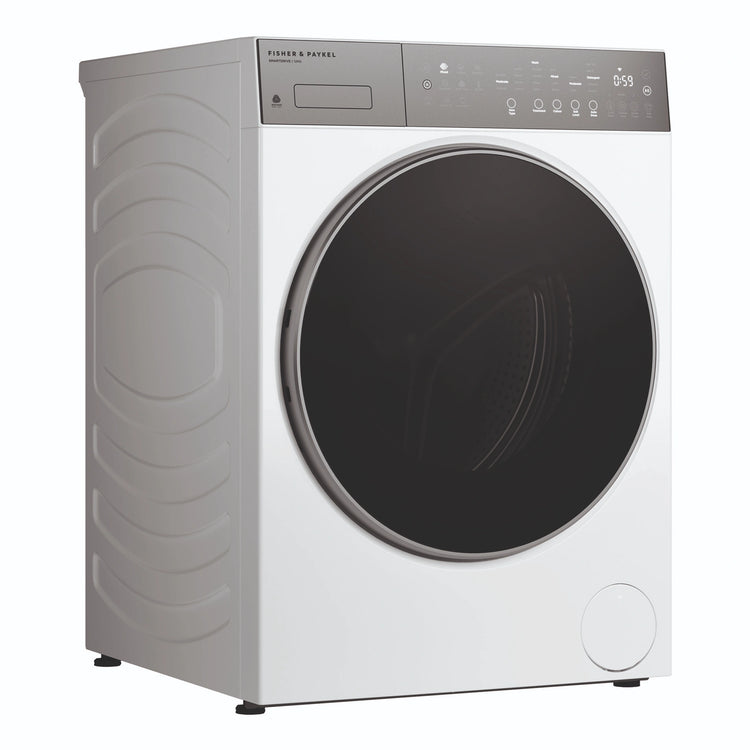 Fisher & Paykel 12kg Series 5 White Front Loader Washer WH1260P5, Left Side View 