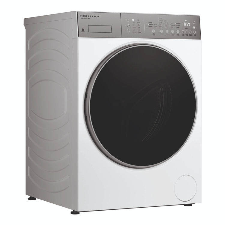 Fisher & Paykel 8kg Series 5 White Front Load Washer WH8060J5, Left Side View