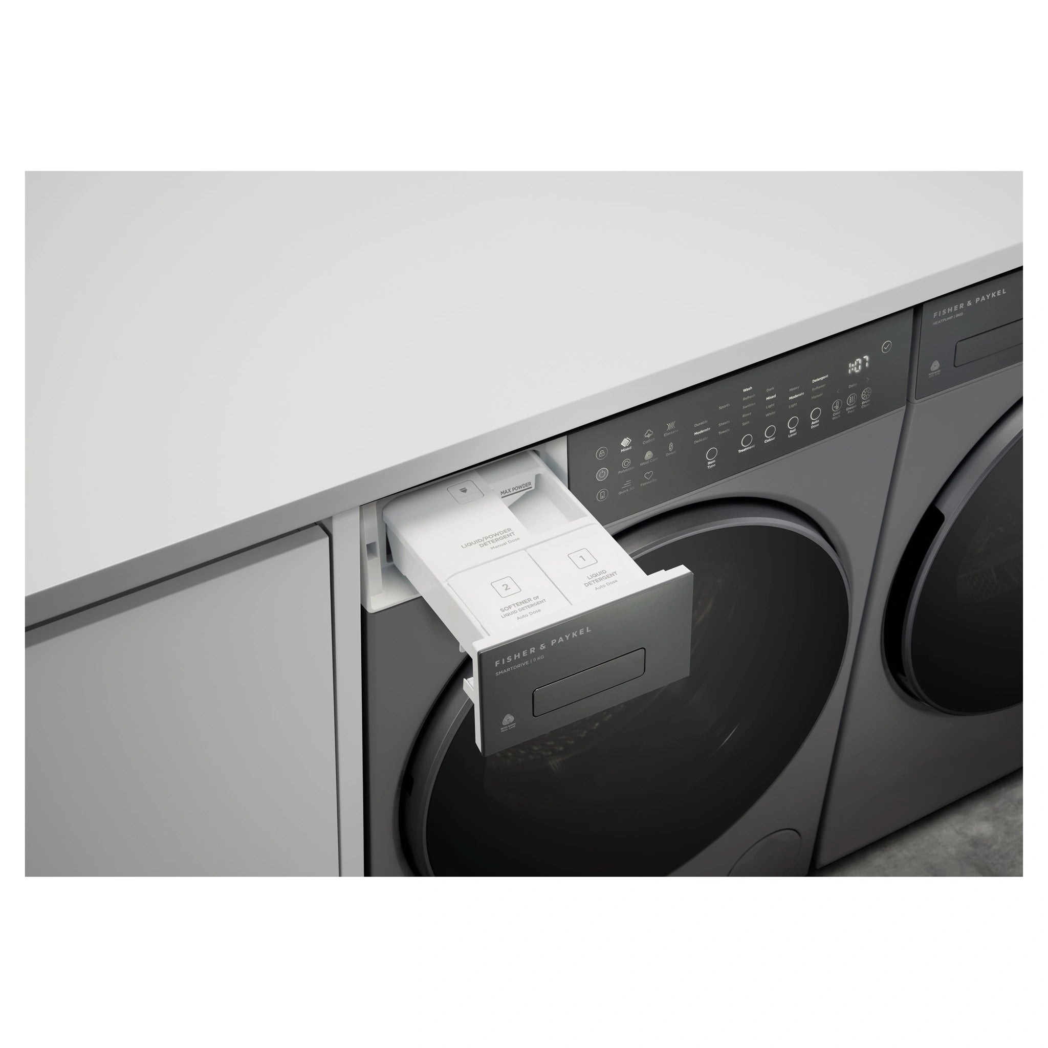 Fisher & Paykel 9Kg Series 5 Contemporary Front Loader Washer WH9060PG5, Detergent Drawer