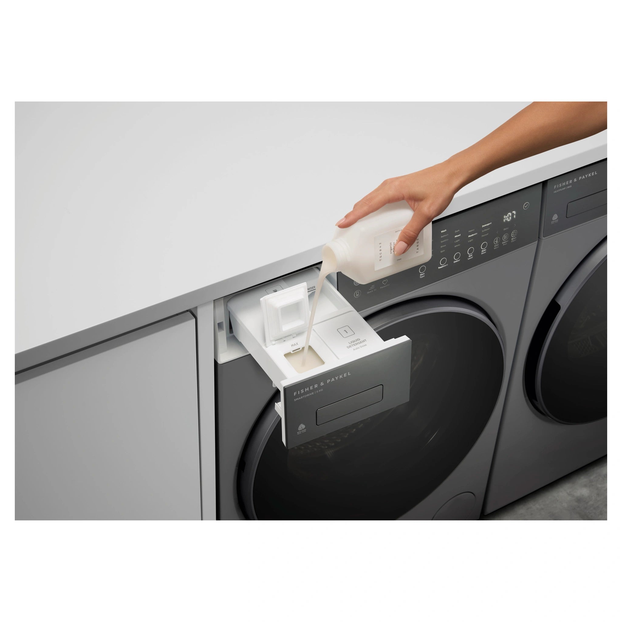 Fisher & Paykel 9Kg Series 5 Contemporary Front Loader Washer WH9060PG5, Detergent Drawer