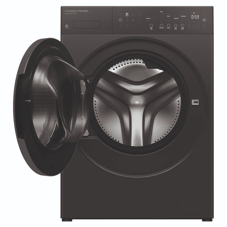 Fisher & Paykel 9Kg Series 5 Contemporary Front Loader Washer WH9060PG5, Front View with Door Open