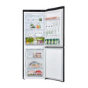 LG 306L Bottom Mount Fridge Matte Black GB-335MBL, Front view with door open