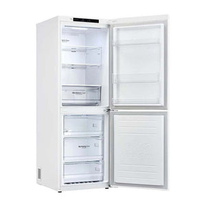 LG 306L Bottom Mount Fridge White GB-335WL, Front right view with both doors open