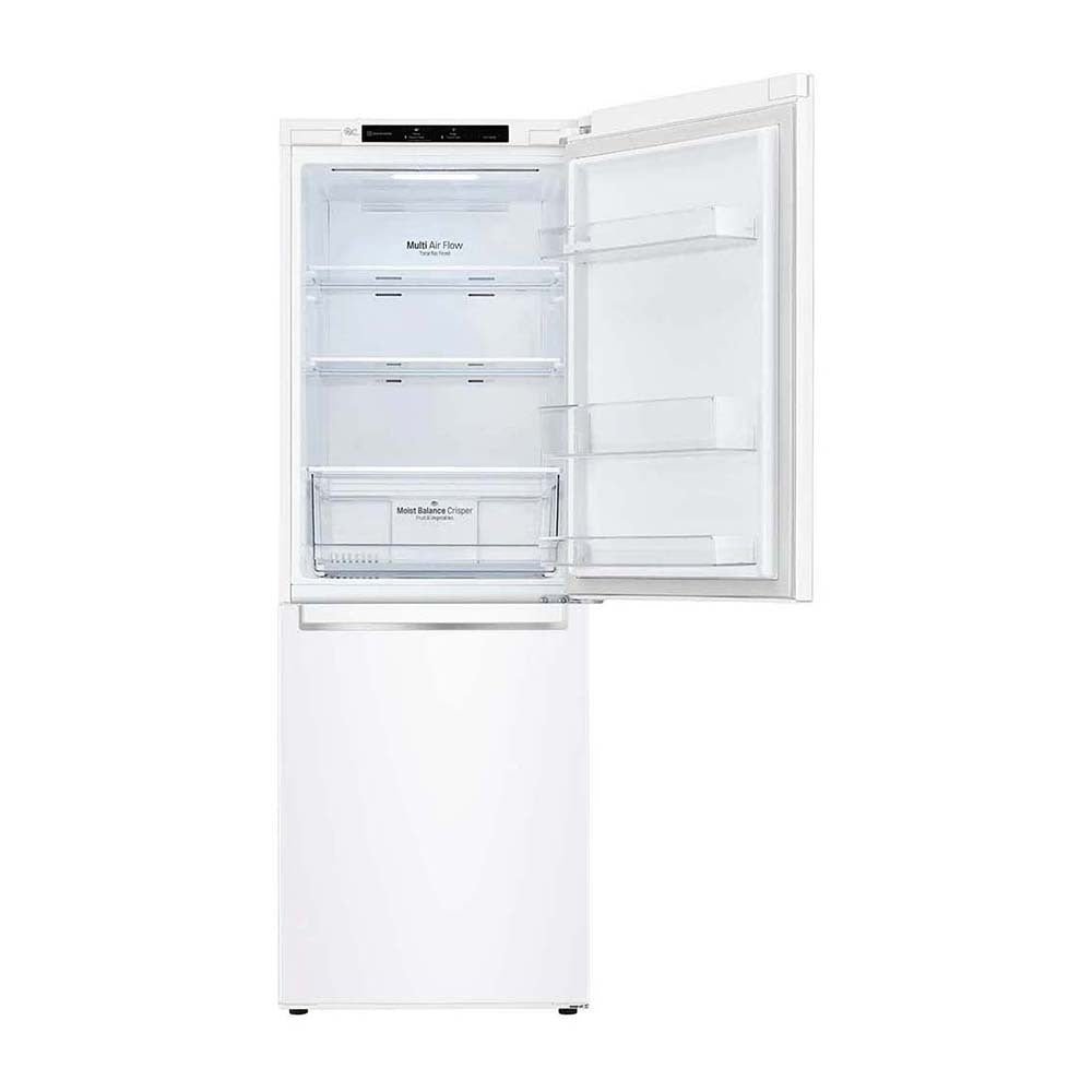 LG 306L Bottom Mount Fridge White GB-335WL, Front view with open door 2