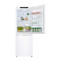 LG 306L Bottom Mount Fridge White GB-335WL, Front view with open door 1