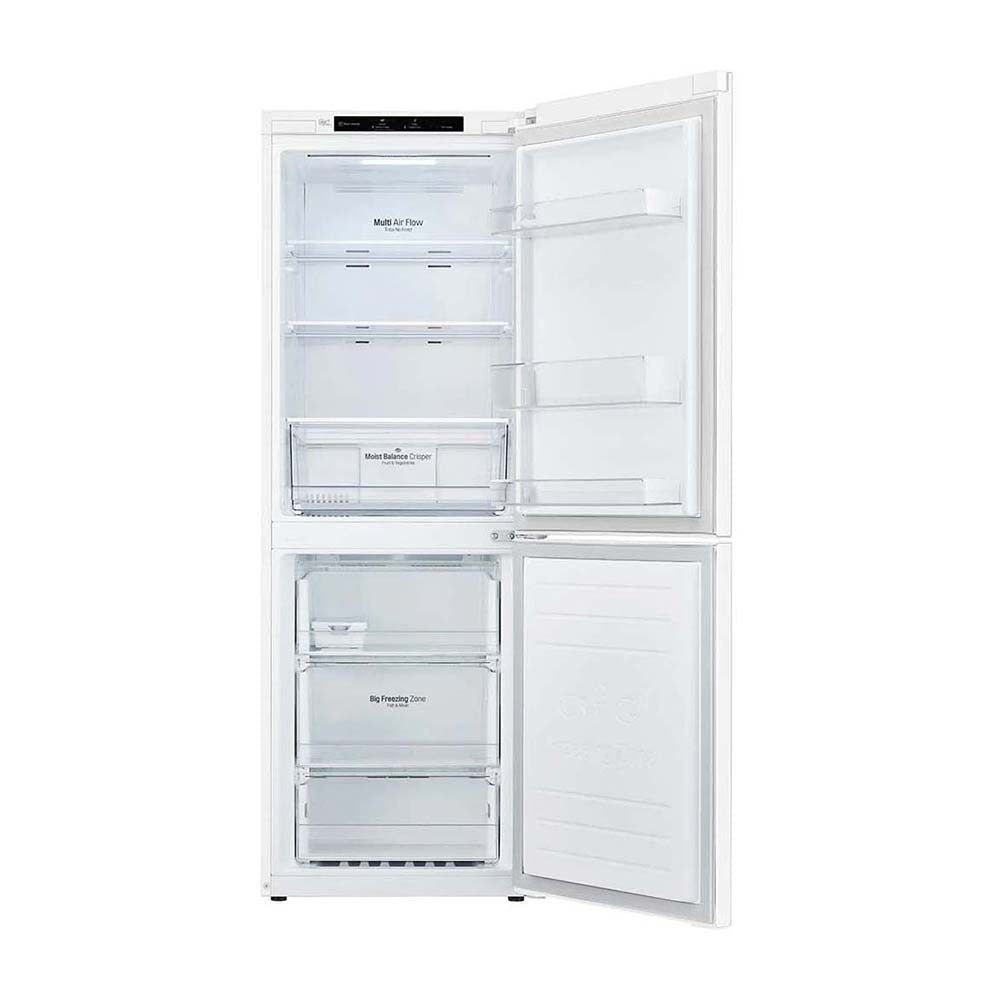 LG 306L Bottom Mount Fridge White GB-335WL, Front view with open door