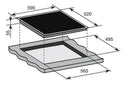 Venini GECE6004 Ceramic Touch Control Cooktop, Dimensions