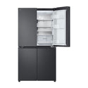 LG 665L French Door Fridge Matte Black GF-B700MBL, Front view with top single door open