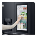 LG 708L French Door Fridge Matte Black GF-V708MBSL, Front left view