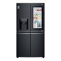 LG 852L InstaView French Door Fridge Matte Black GF-V910MBL, Front view
